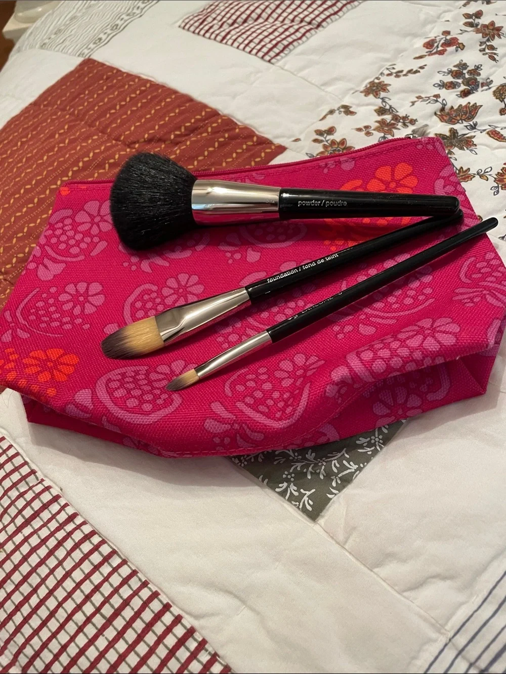 Lancôme set of 3 makeup brushes, foundation, concealer & powder